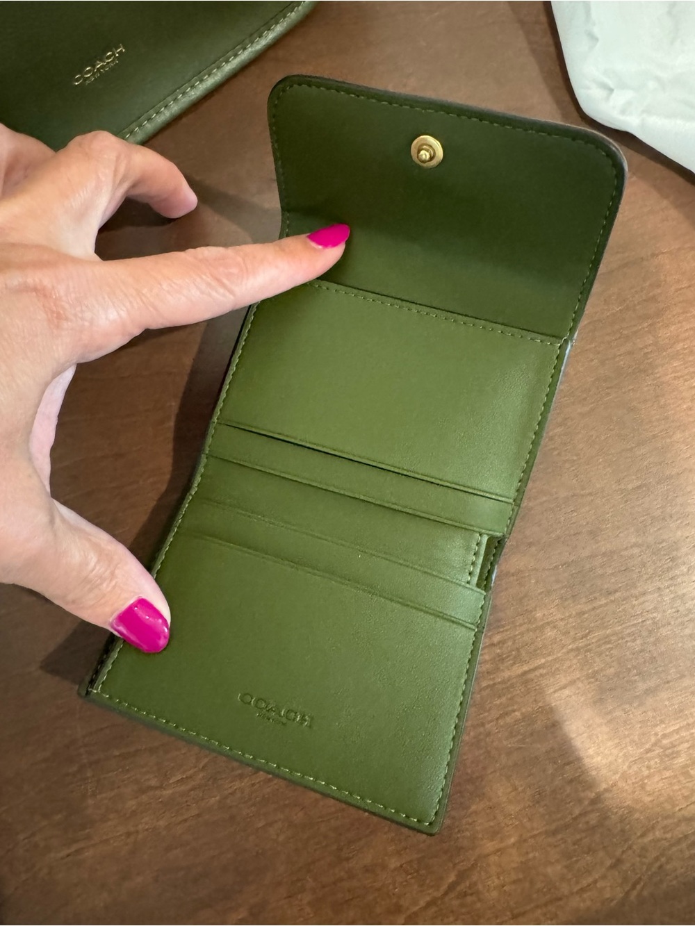 Coach Olive Green Waverly handbag and Olive Green Essential Card Holder Wallet - Picture 9 of 9